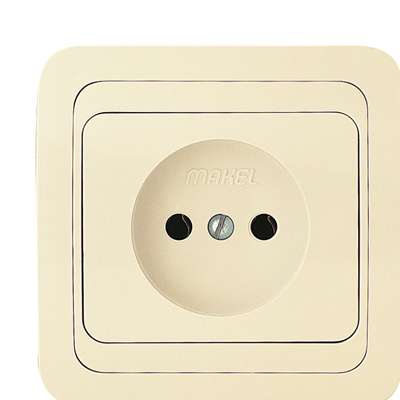 Розетка 1-м СП Mimoza 16А IP20 без заземл. крем./крем. 25022 - Makel