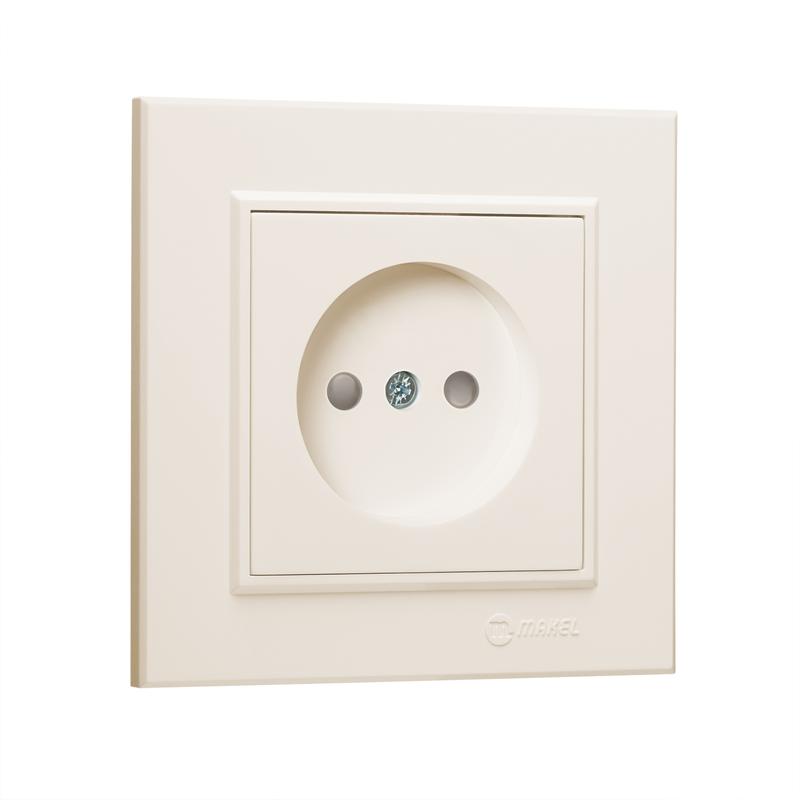 Розетка б/з СП Karea 16А IP20 крем. 56010022 - Makel