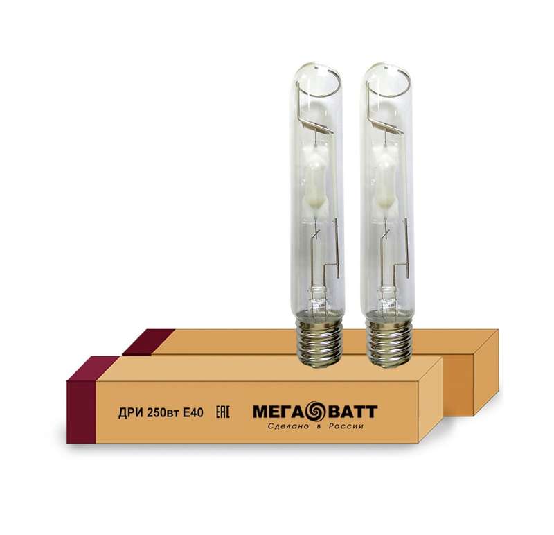 Лампа газоразрядная металлогалогенная ДРИ 250/4000К E40 (25) 02966 - МЕГАВАТТ