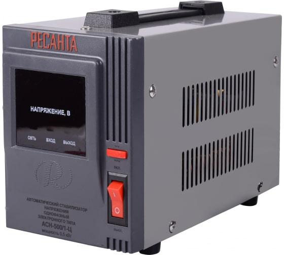 Стабилизатор напряжения АСН-500/1-Ц 1ф 0.5кВт IP20 релейный 63/6/1 - Ресанта