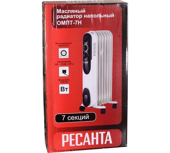Радиатор масляный 7 секц. 1500Вт ОМПТ- 7Н 67/3/3 - Ресанта