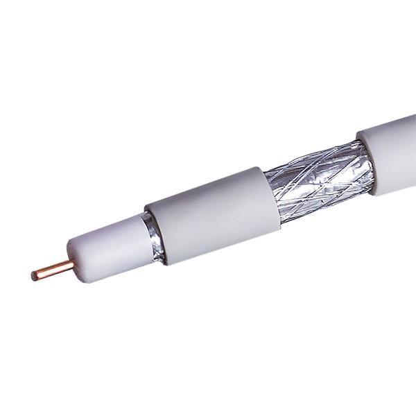 Кабель коаксиальный RG-6 CCS 1.02 (21проц.)/FPE/Al-Pet-Al Foil Unbonded/Al 64х0.12/PVC RW бел. (уп.100м) Net.On 109L - Net.on