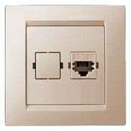 Розетка телефонная RJ11 СП Simon15 IP20 сл. кость Simon 1590480-031 - Simon