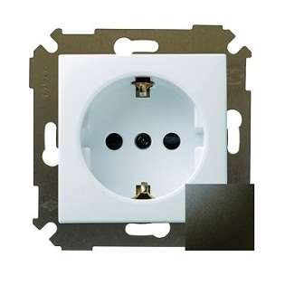 Розетка 1-м СП Simon34 16А IP20 с заземл. механизм графит Simon 34432-038 - Simon