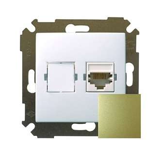 Розетка компьютерная СП Simon34 RJ45 механизм бронз. Simon 34598-036 - Simon