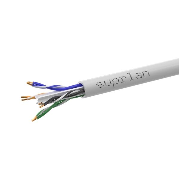 Кабель витая пара U/UTP кат.6 4х2х23AWG solid Cu PVC Six сер. (м) 01-0316-1 - SUPRLAN