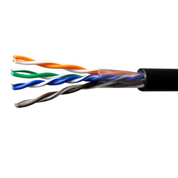 Кабель витая пара U/UTP кат.5E 4х2х24AWG solid Cu PE Outdoor Standart черн. (м) 01-0325-1 - SUPRLAN