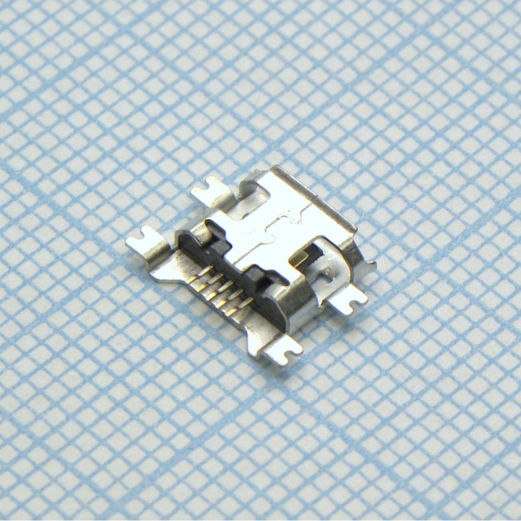 microUSB 5BF в разрез платы - .