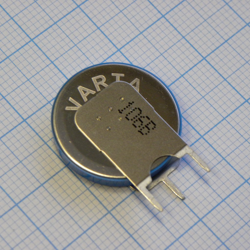 CR2032 SLF Varta (3вывода, вертикальн.) - Varta
