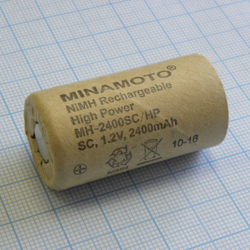 Аккумулятор 23х43мм MH-2400SC/HP - Minamoto