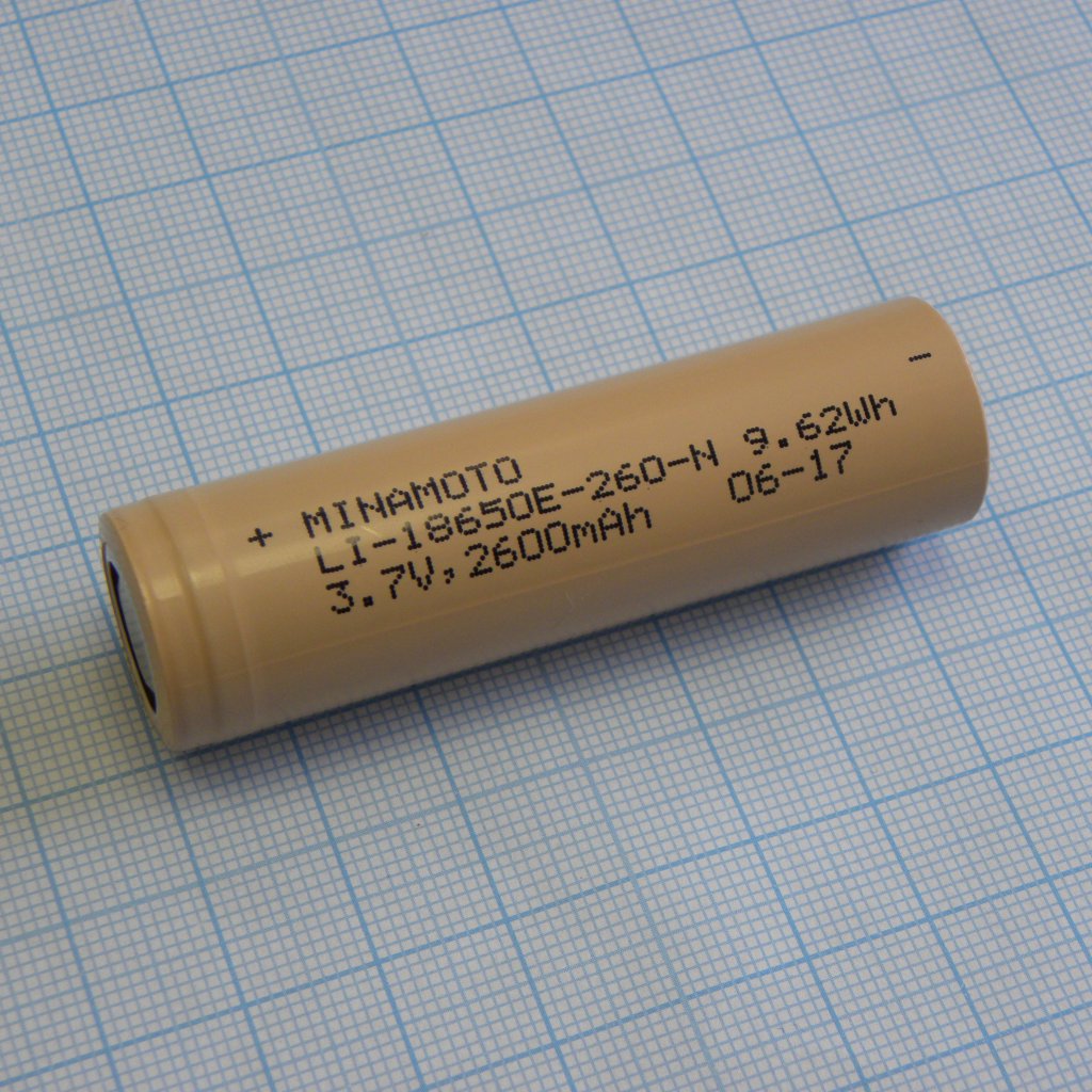 Аккумулятор 18650 Li-18650E. - Minamoto