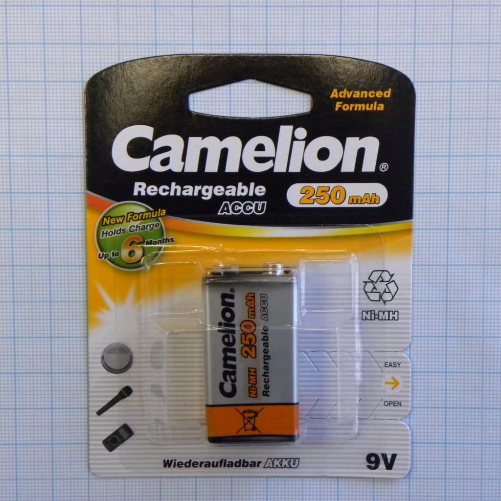 Аккумулятор КРОНА 250мАч  9В Camelion - Camelion