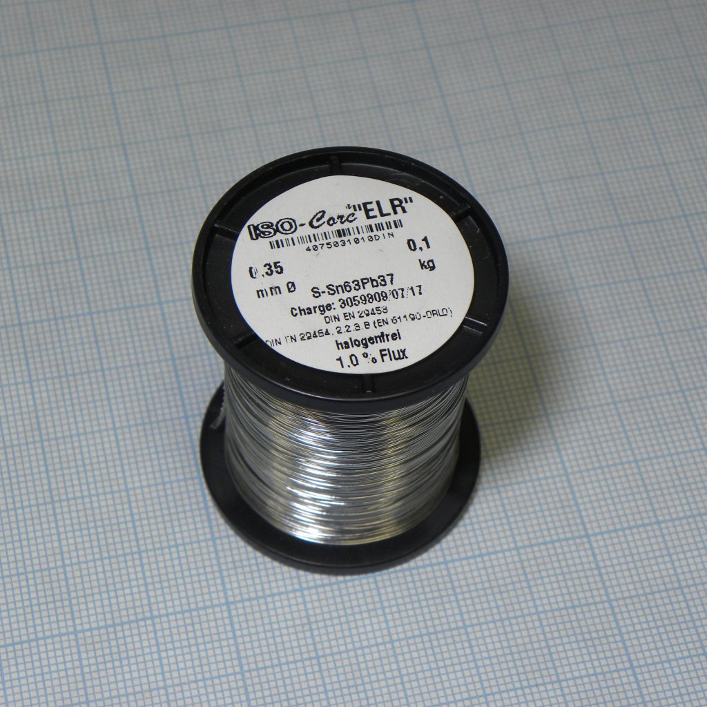 Припой Sn63Pb37 ELR  0.35мм 100гр - FELDER