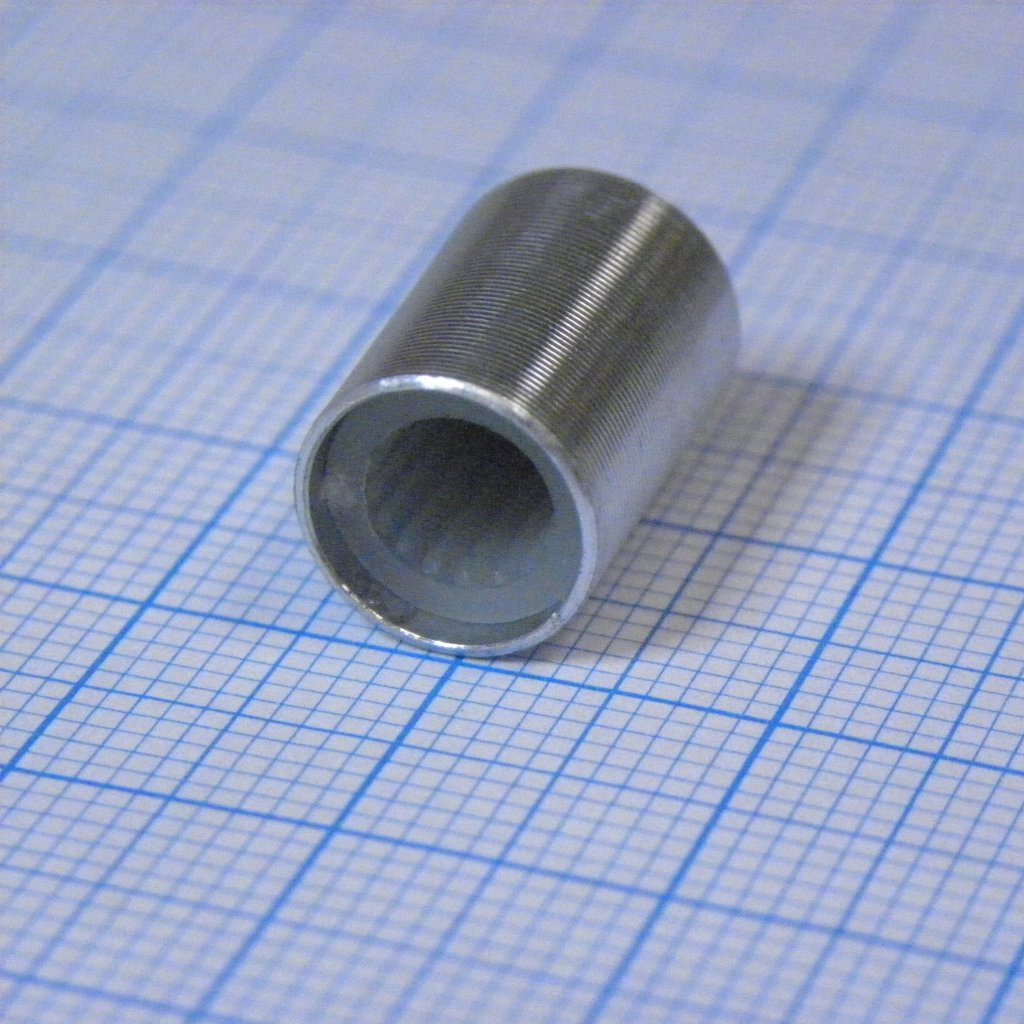 Ручка 10x10BL серебр. насечка, d=6mm - RUICHI