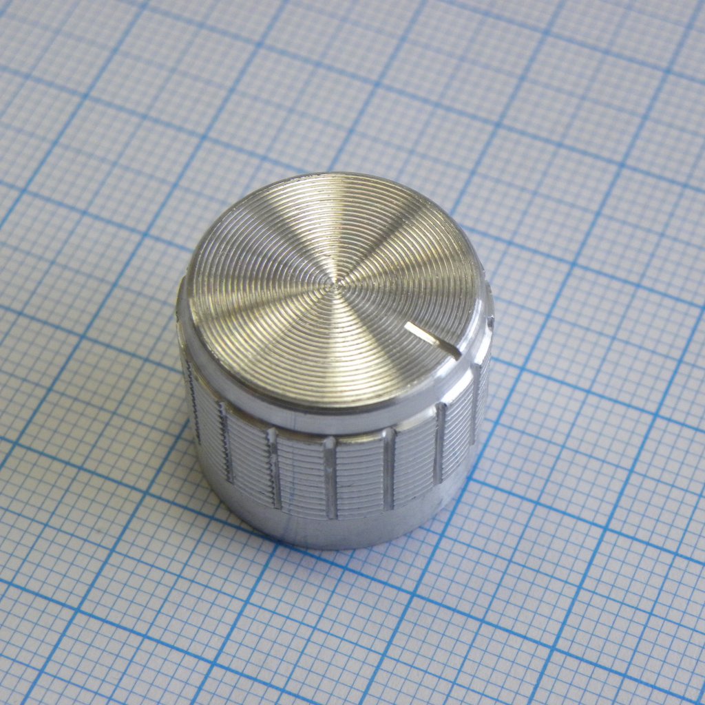 Ручка 21x17BL серебр. насечка, d=6mm - RUICHI