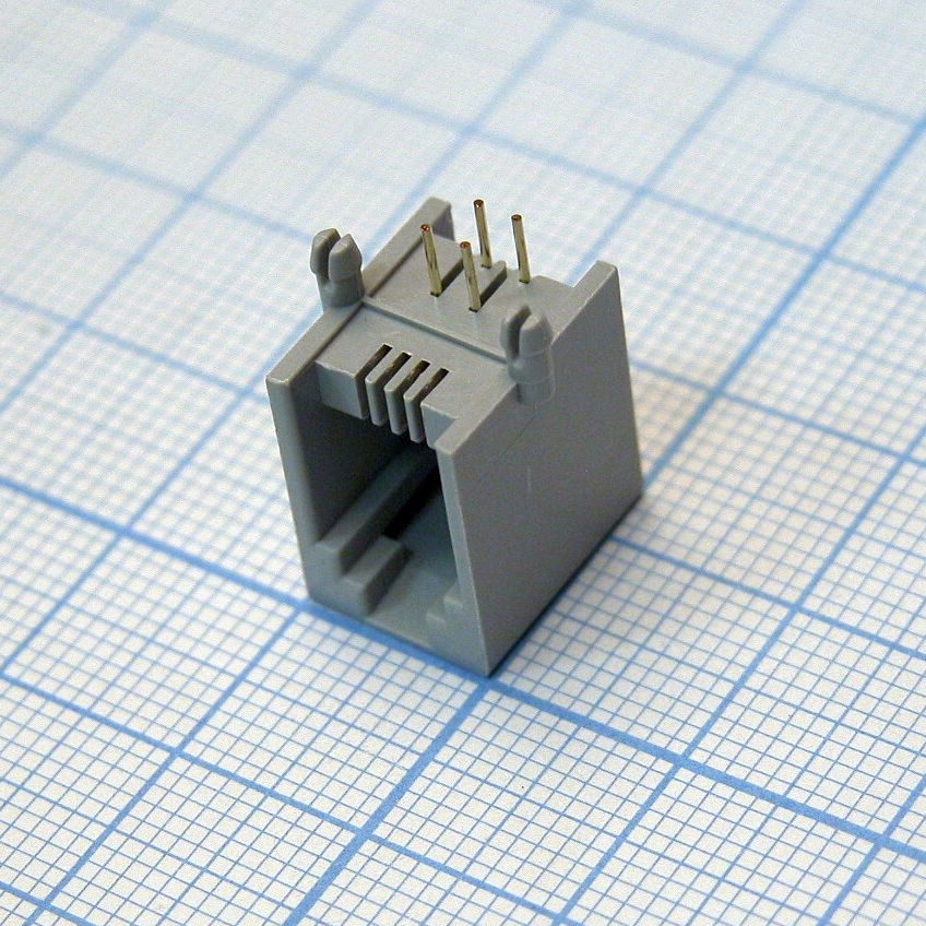 TJ4P4C розетка в плату 55-01 5521 4P - CZT