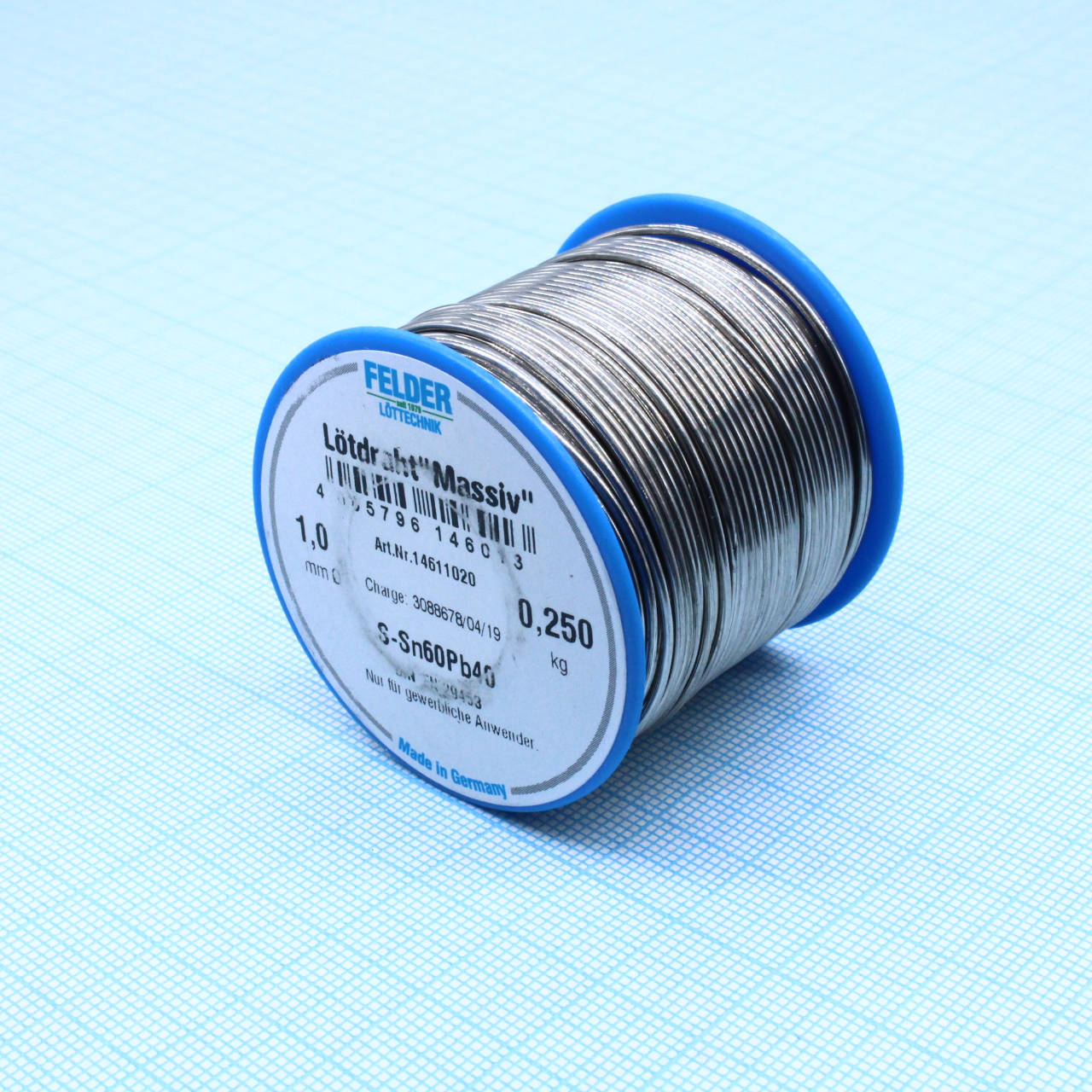 Припой Sn60Pb40  1.0мм 250гр без флюса - FELDER