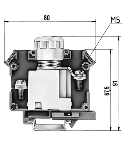 Клемма предохр. 9700 B/30 SI E18/S35 - Wieland Electric