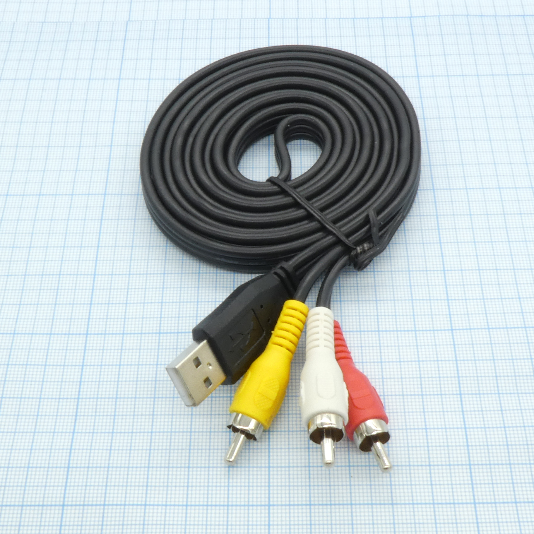 Шнур USB - 3RCA   (1.8м) - SUOER