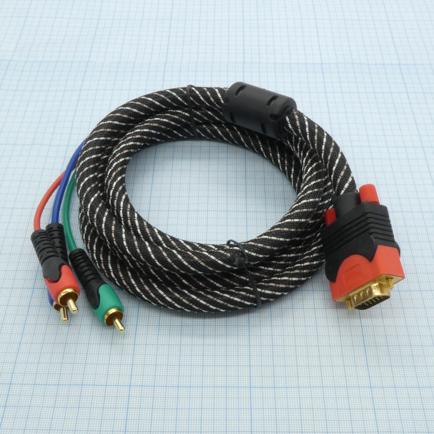 Шнур VGA - 3RCA   (1.8м) - SUOER
