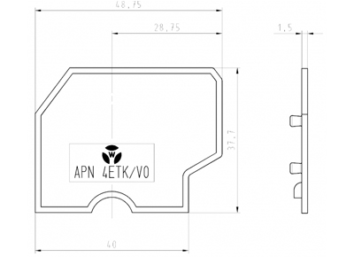Пластина разд. APN 4 ETK/V0 - Wieland Electric