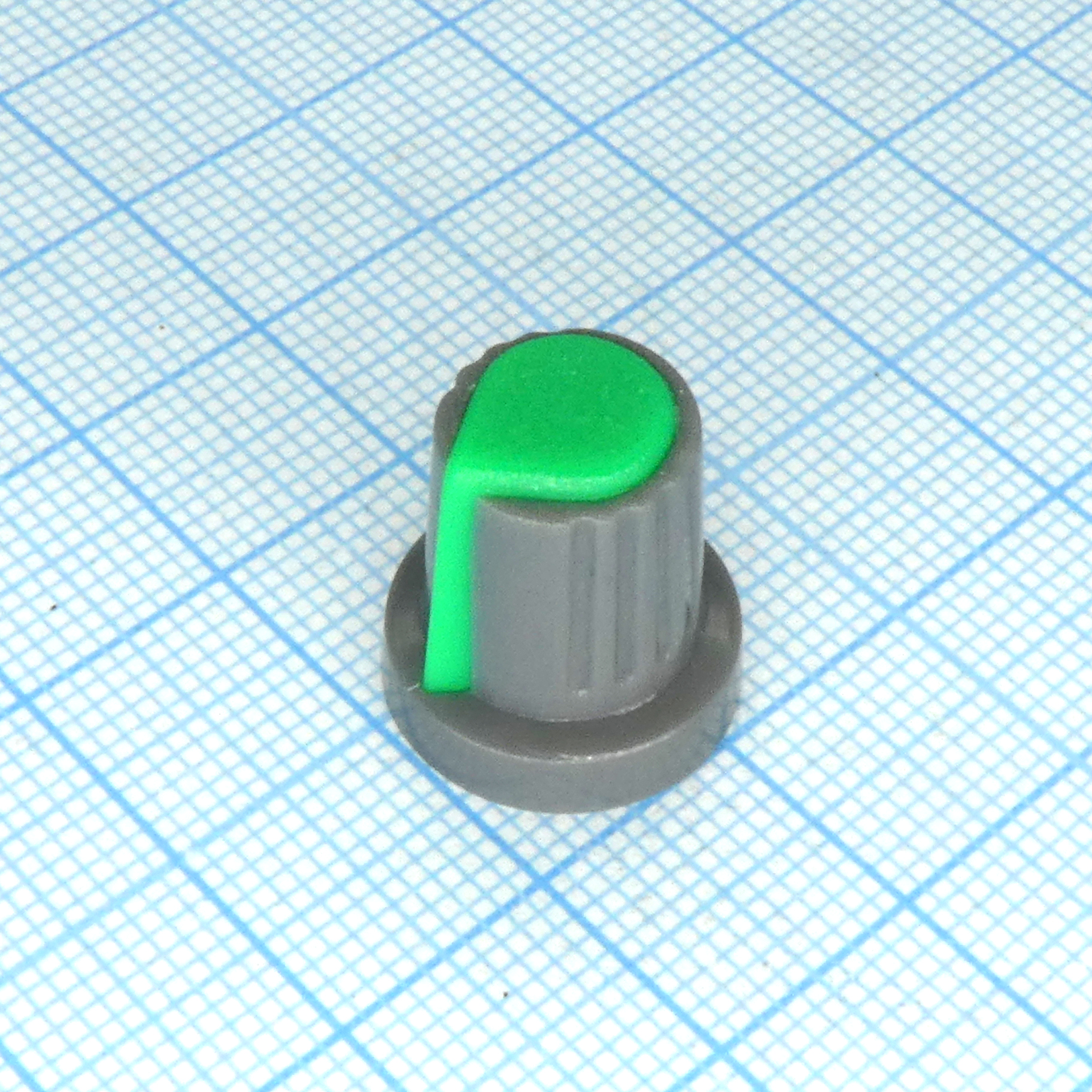 Ручка RR4817 серо-зелён. насечка, d=6mm - RUICHI