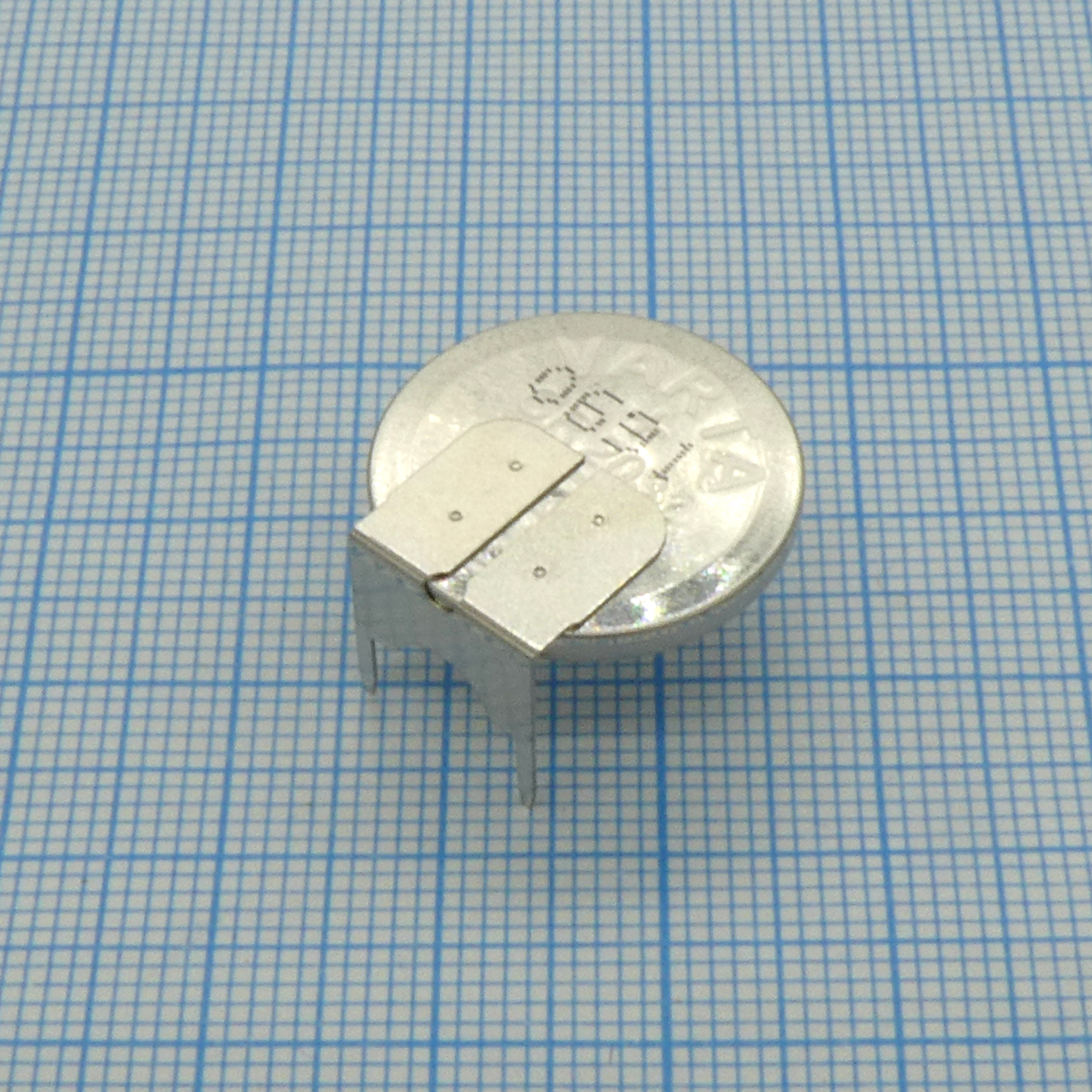 CR2032 PCB Varta (3 вывода, горизонт.) - Varta
