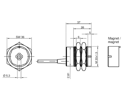 Авт.магн.выкл.SMA 0323 MAGNET SWITCH SET - Wieland Electric