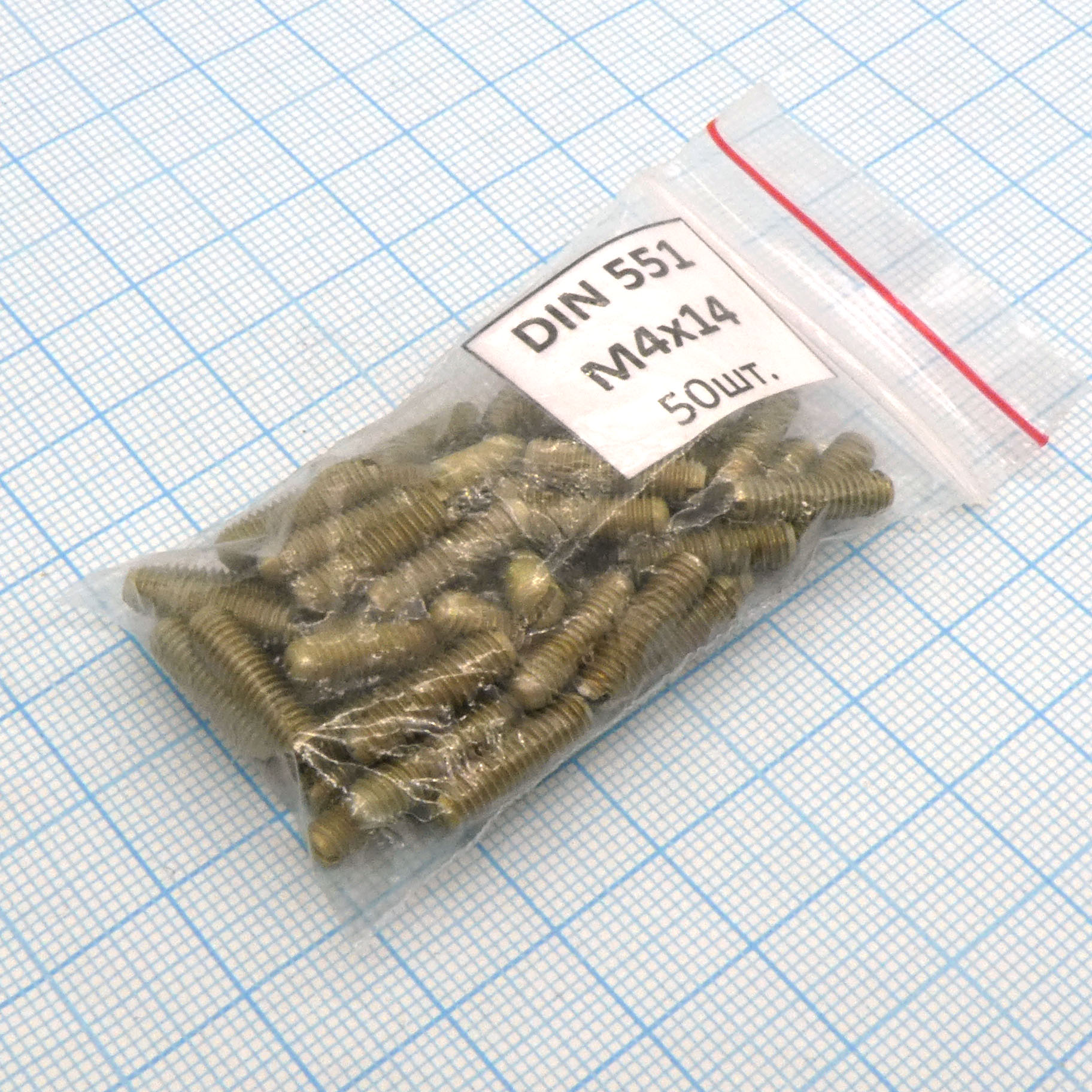Винт DIN551 М4.0х14 (50шт.) (шлиц) - Россия