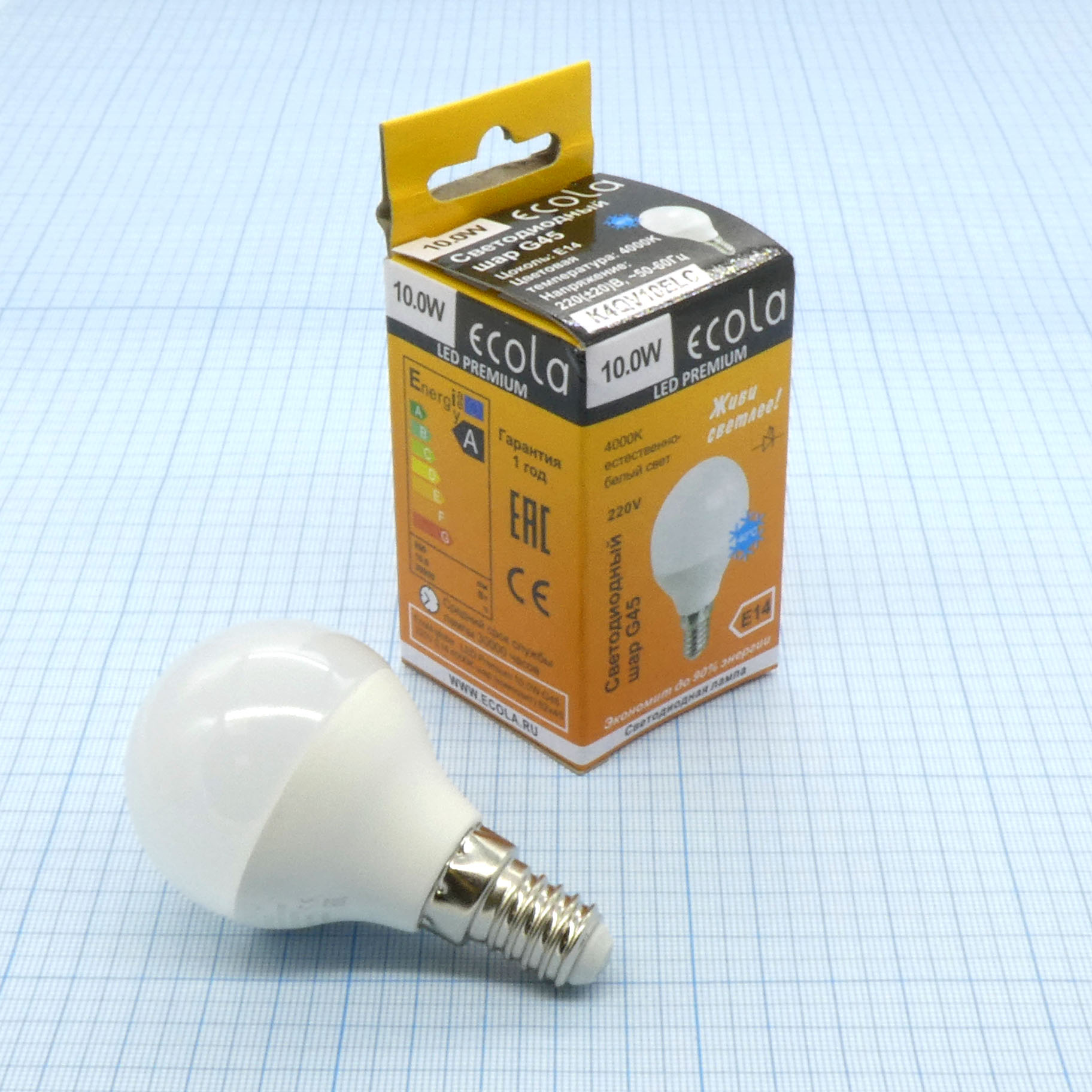Лампа LED Ecola  10W хол шар (269) - Ecola