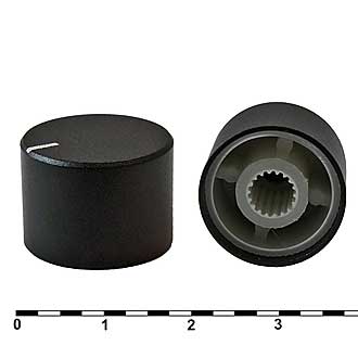 Ручка 18X13HP чёрная, насечка, d=6mm - RUICHI