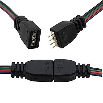 LED4P BLACK 0,3 M - RUICHI