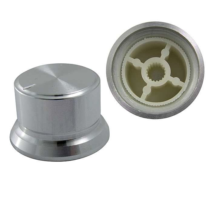 Ручка 24-29x18BC серебр. насечка d=6 - RUICHI