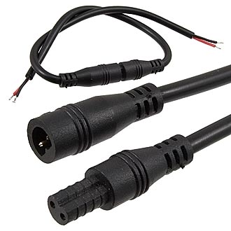 2P F/M 22AWG*2 L150MM BLACK IP65 - RUICHI