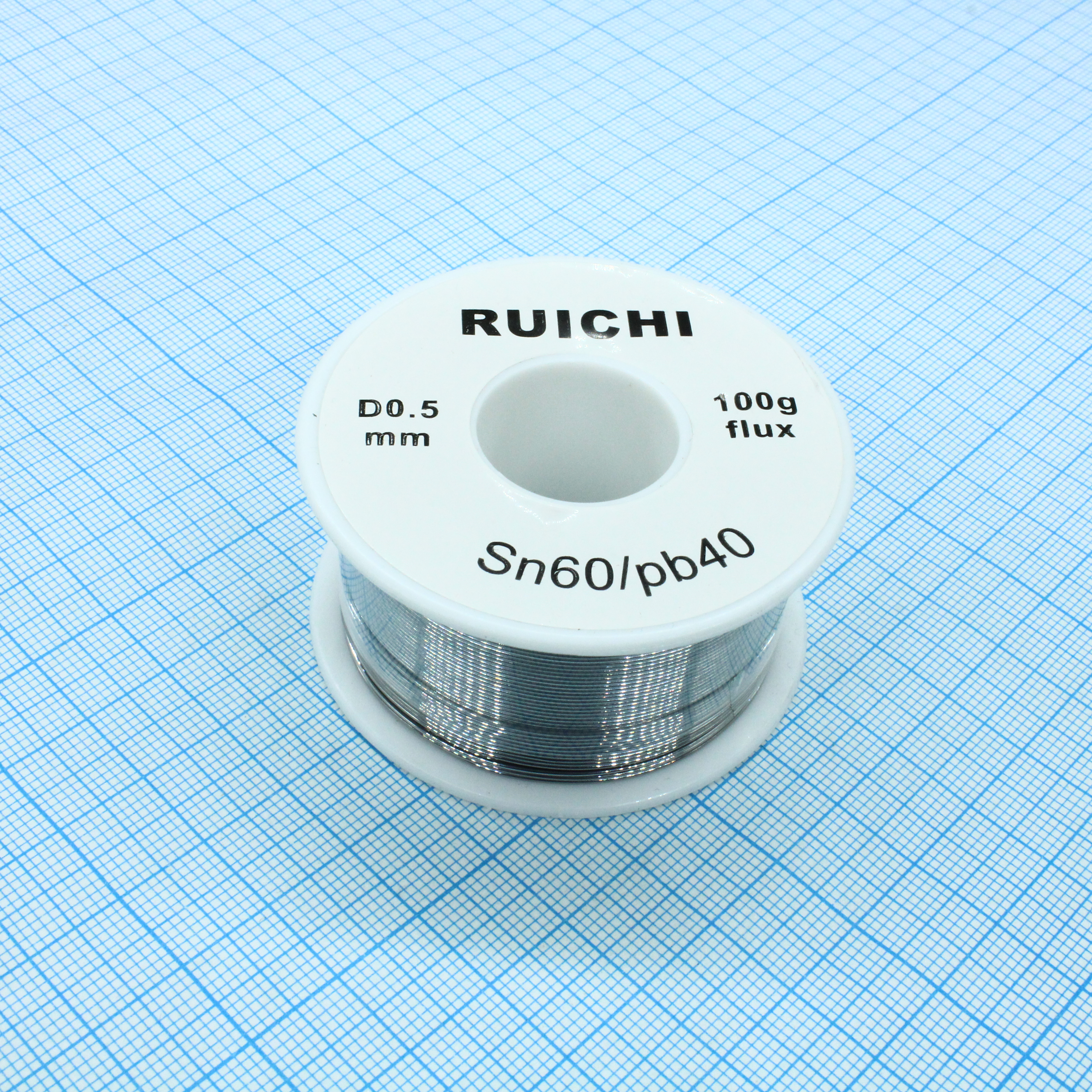 Припой SN60/PB40 0,5мм 100гр  с флюсом - RUICHI