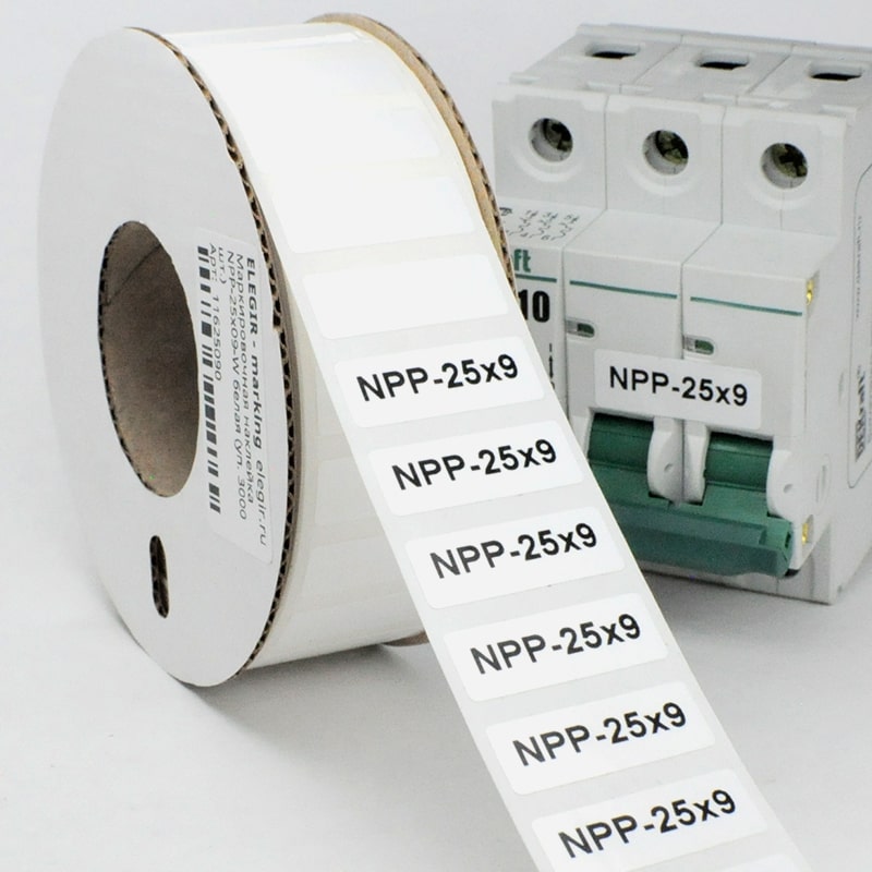 Маркировка прямоугольная NPP-25х09 W - Элегир Маркинг