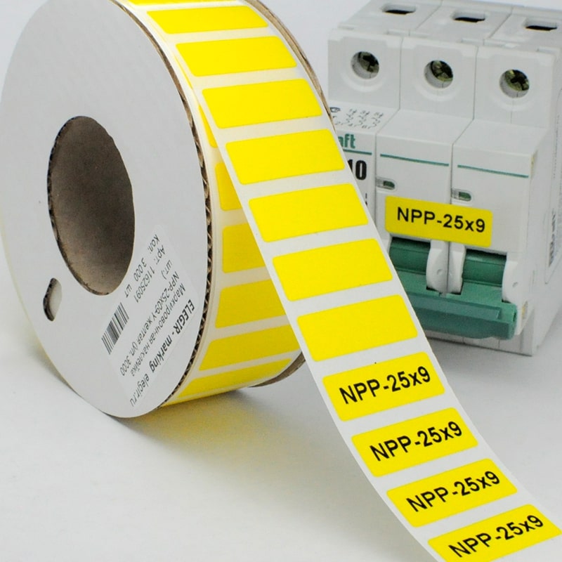 Маркировка прямоугольная NPP-25х09 Y - Элегир Маркинг