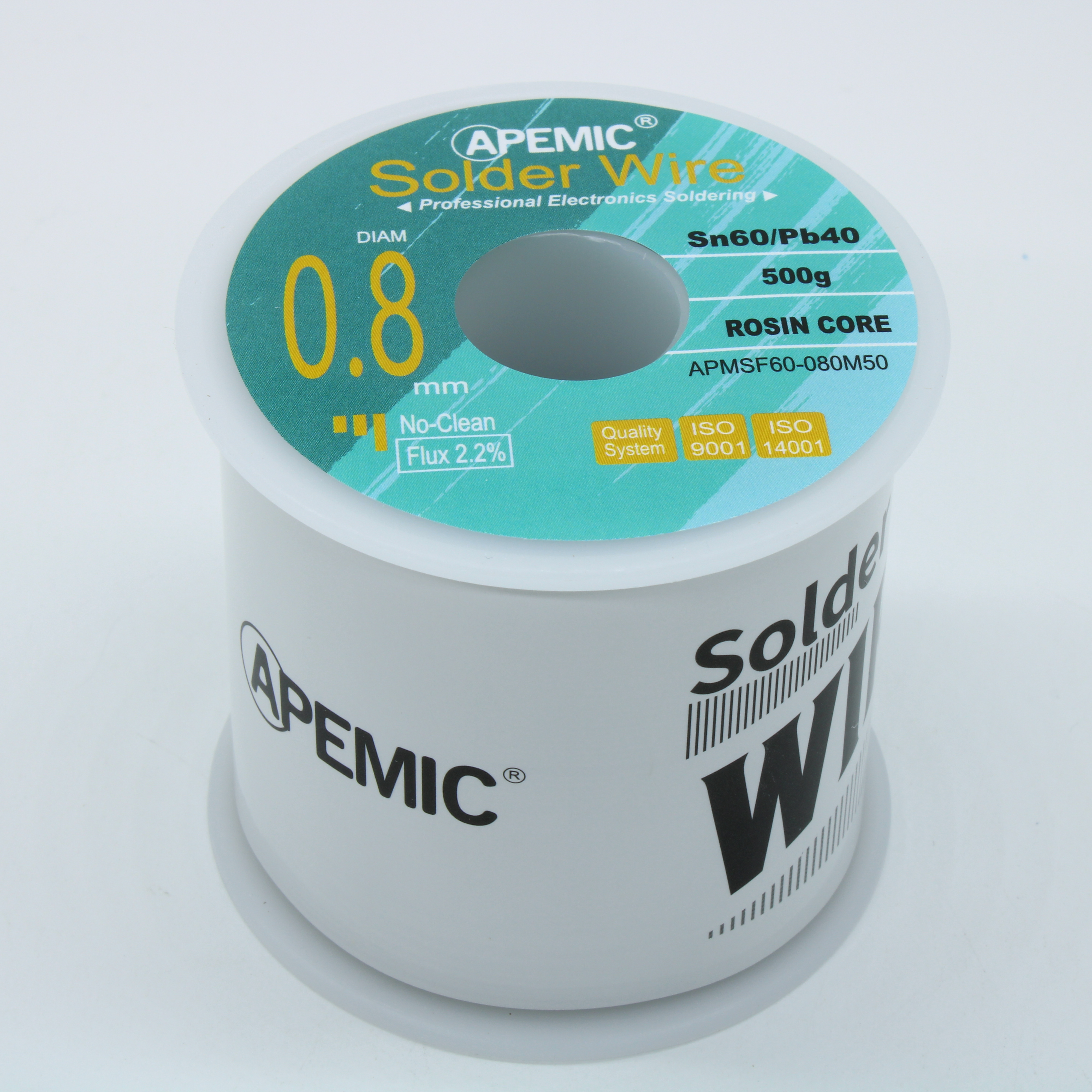 Припой Sn60Pb40 ROL0 0.8мм 500гр - APEMIC