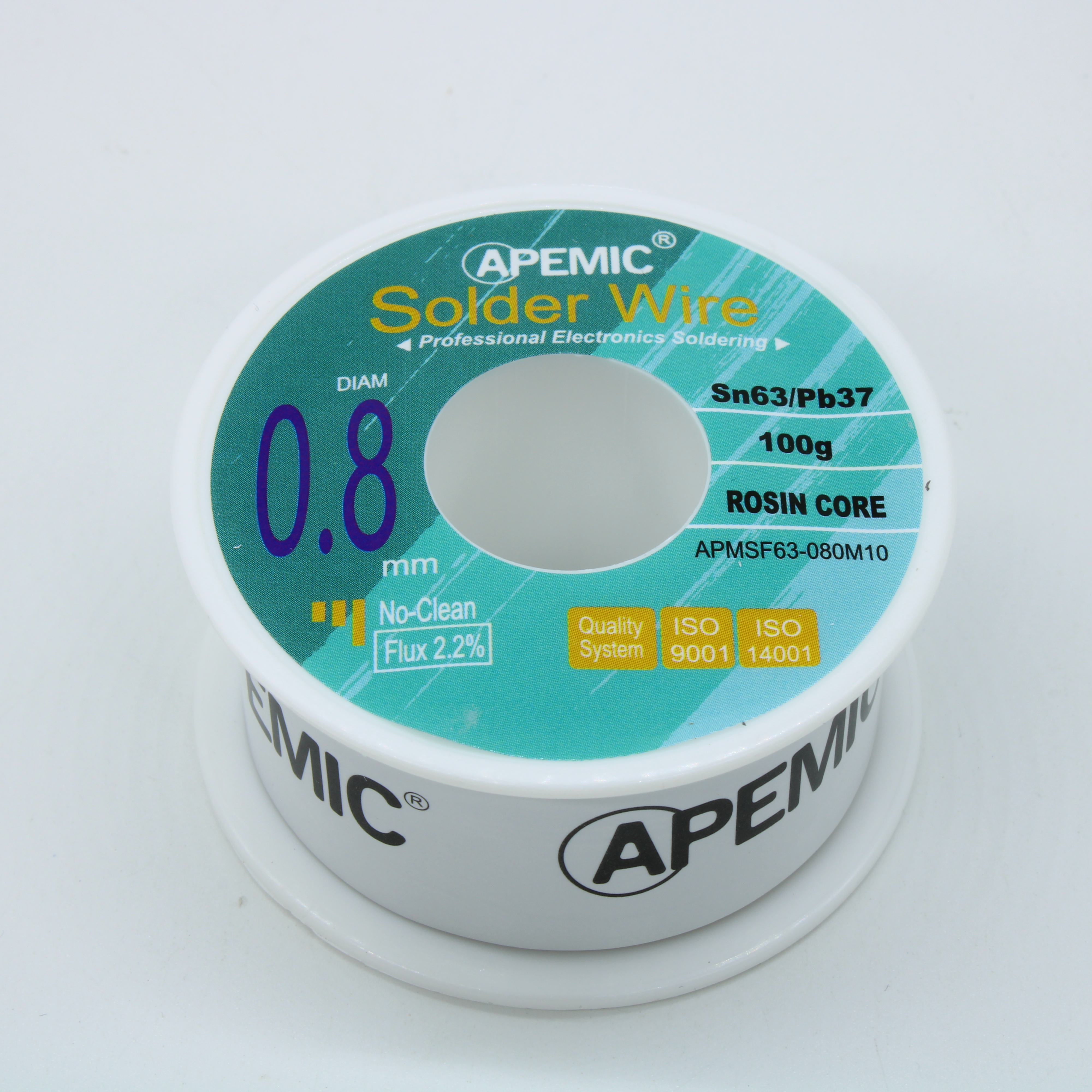 Припой Sn63Pb37 ROL0 0.8мм 100гр - APEMIC