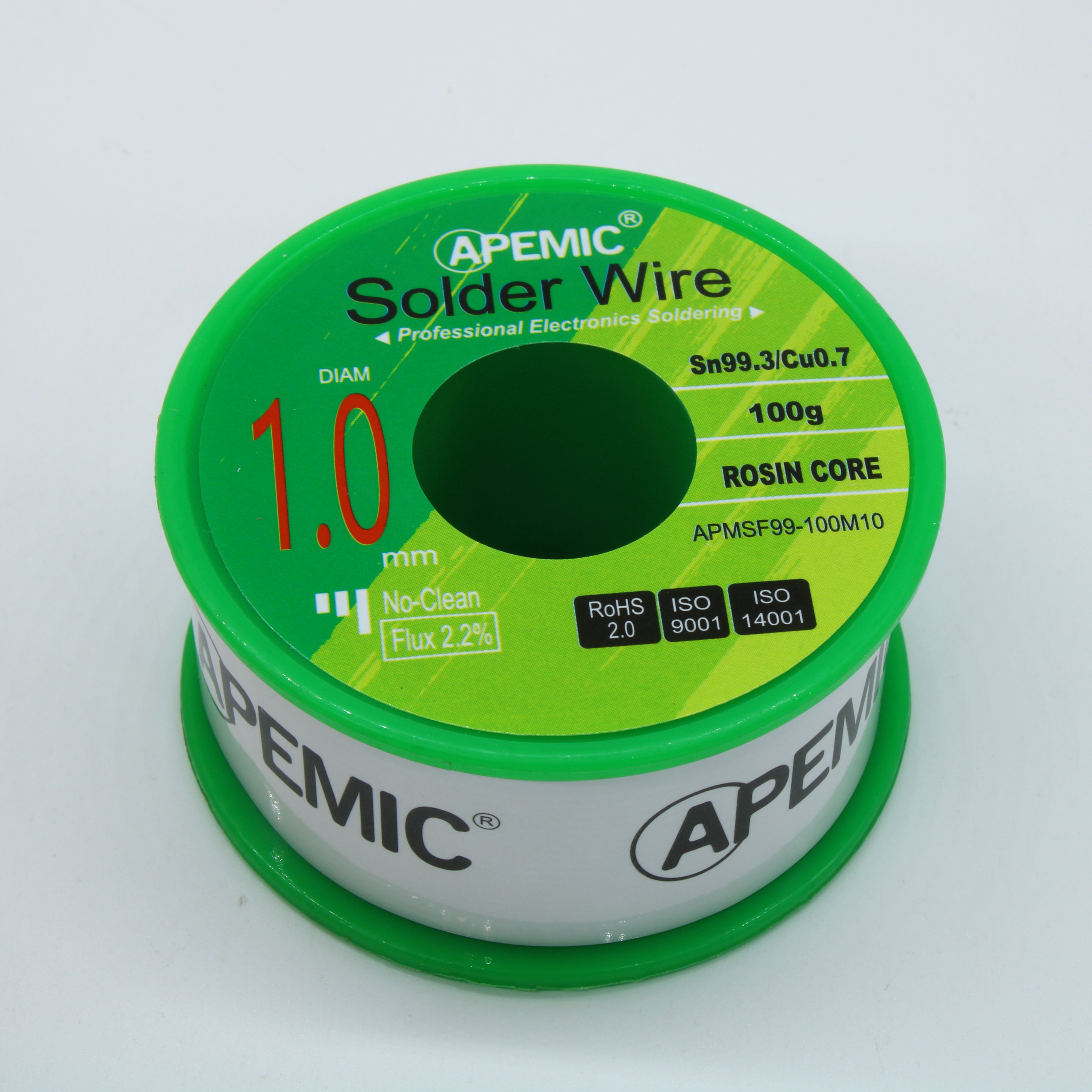 Припой Sn99,3Cu0,7 ROL0 1.0мм 100гр - APEMIC