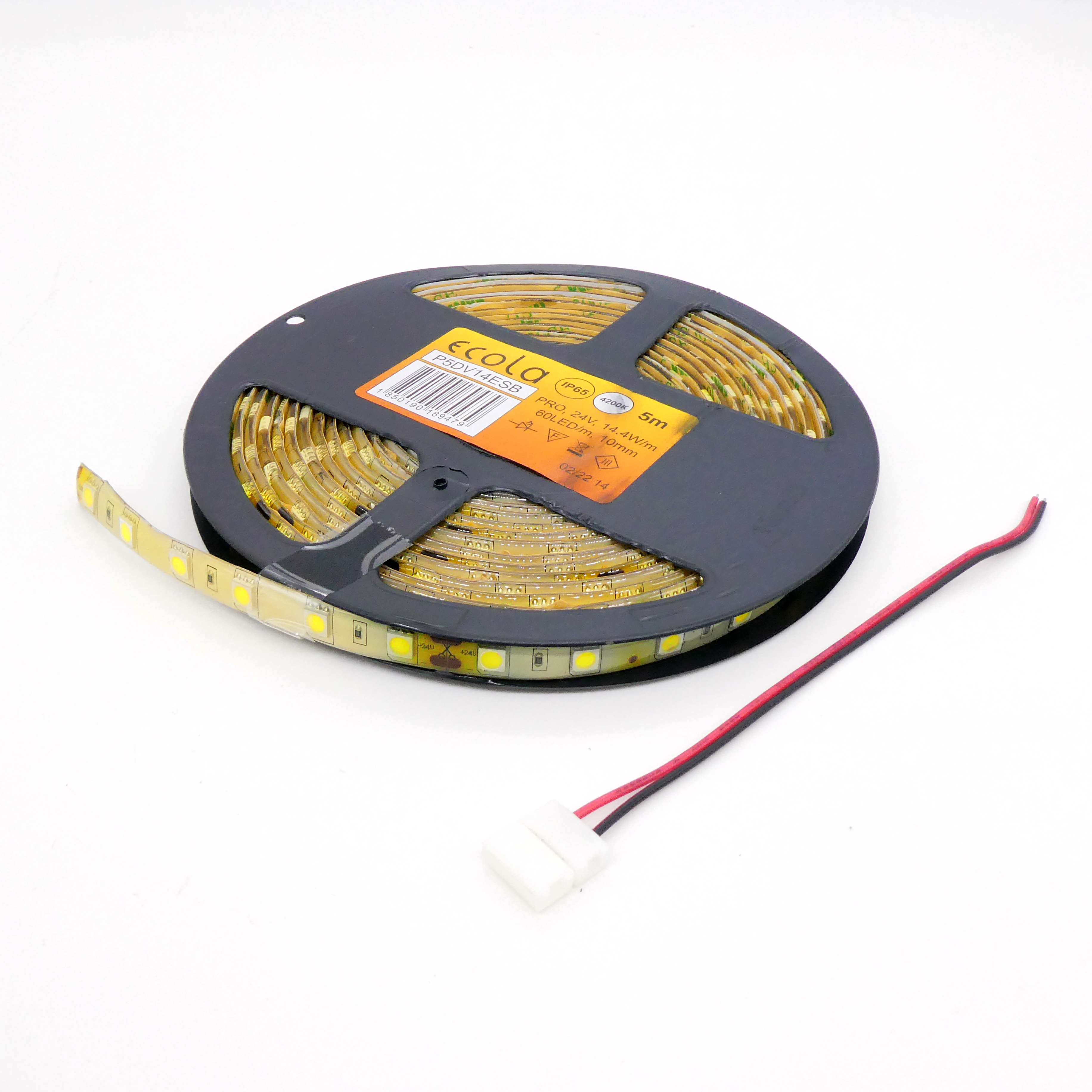 LED-лента 5050 W/ 60 чипов/5м /24V/IP65 - Ecola