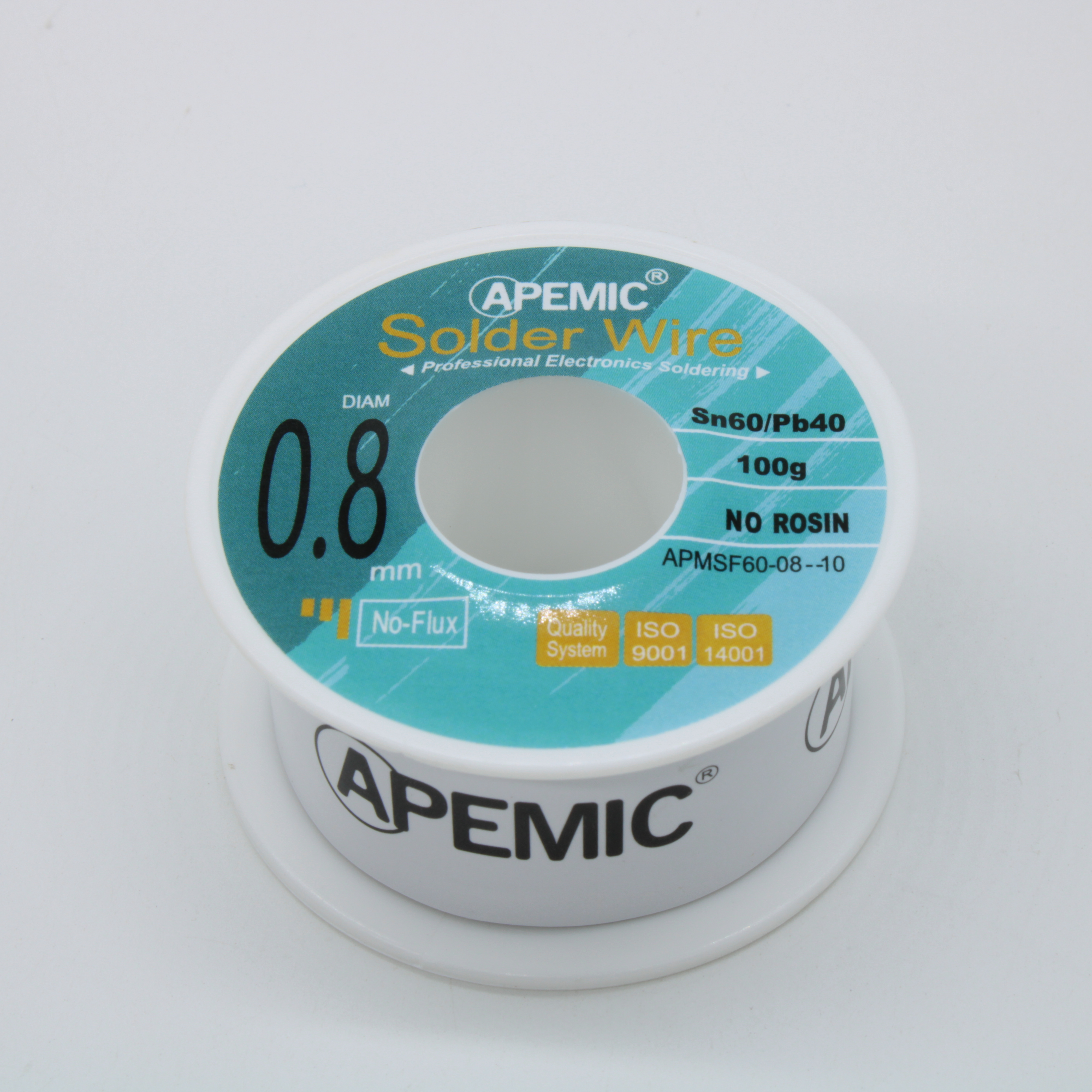 Припой Sn60Pb40 0.8мм 100гр без флюса - APEMIC