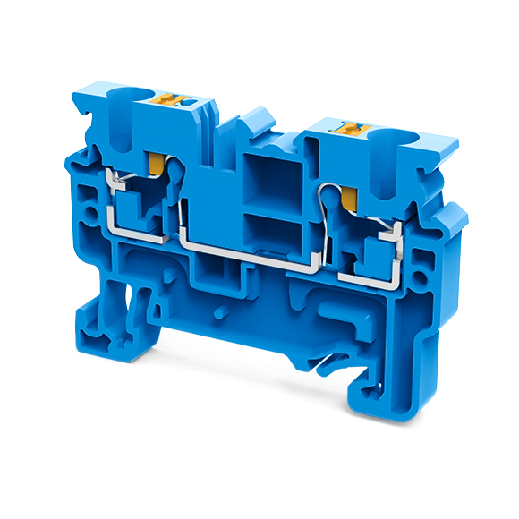 Клемма проходная 4 кв.мм push-in OptiClip CP-4-I-BU-24A-(0,2-4)-синий 331841 - КЭАЗ