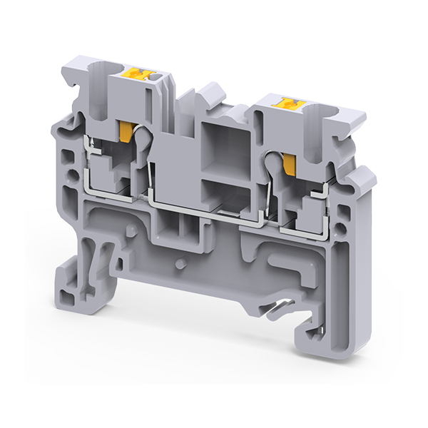 Клемма проходная 2,5 кв.мм push-in OptiClip CP-2,5-I-24A-(0,2-2,5)-серый 331838 - КЭАЗ