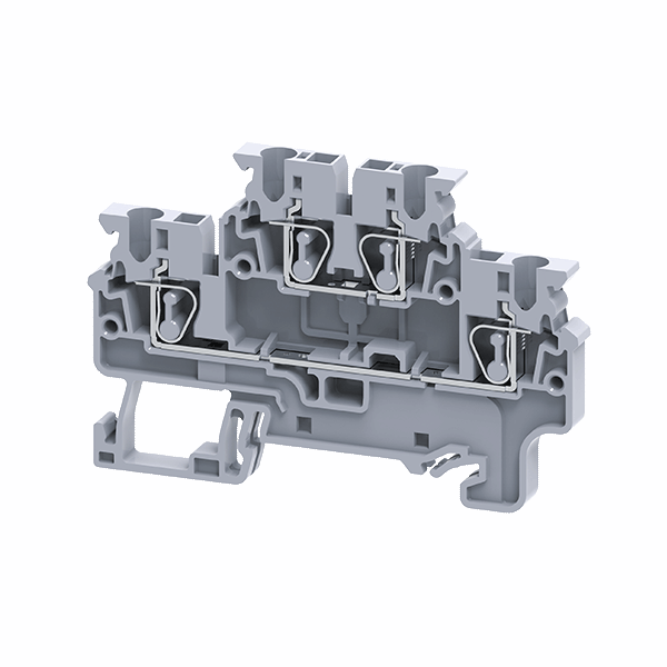 Клеммы двухярусные пружинная OptiClip CXDL-2,5-2L-I-серый (50шт) 289764 - КЭАЗ