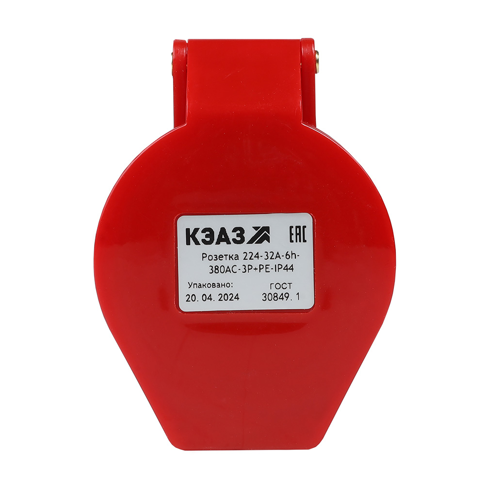 Розетка кабельная 224 32А 380AC 3P+PE 6ч IP44 222752 - КЭАЗ