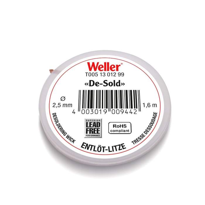 DESOLDERING WICK 2,5MM 1,6M - Weller