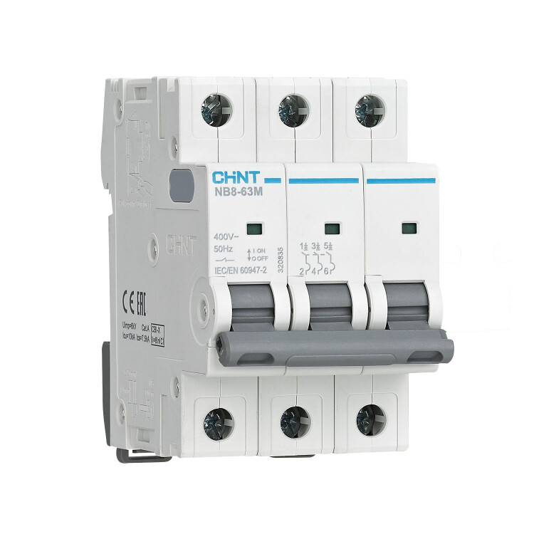 Выключатель автоматический NB8-63M 3п 6А 12In (D) CHINT 320840 - CHINT