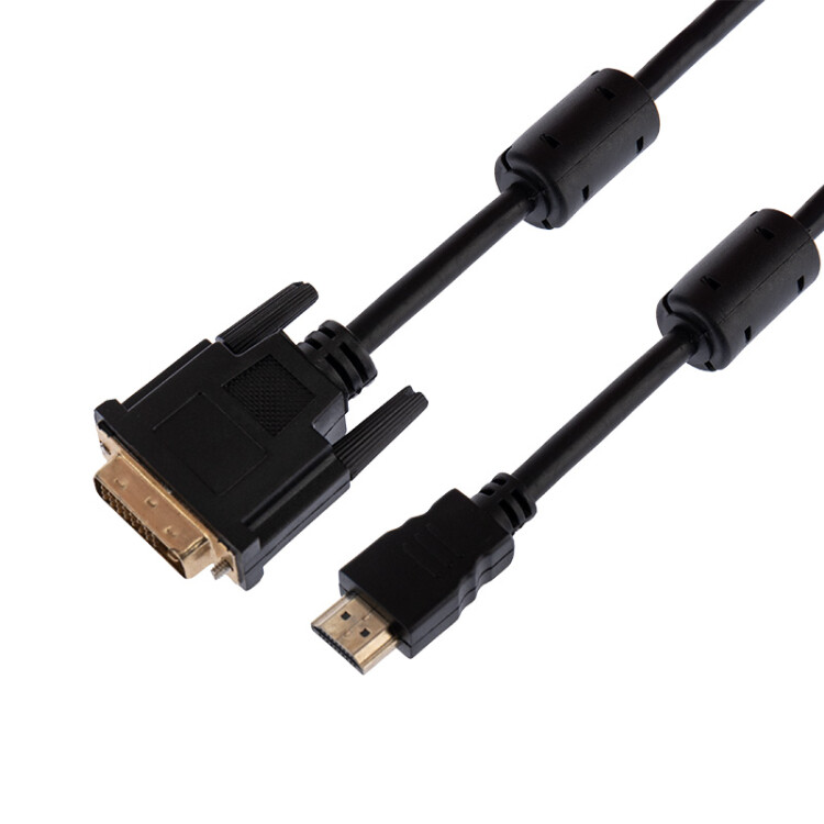 Шнур HDMI - DVI-D, 5м, gold, с фильтрами 17-6306 - Rexant