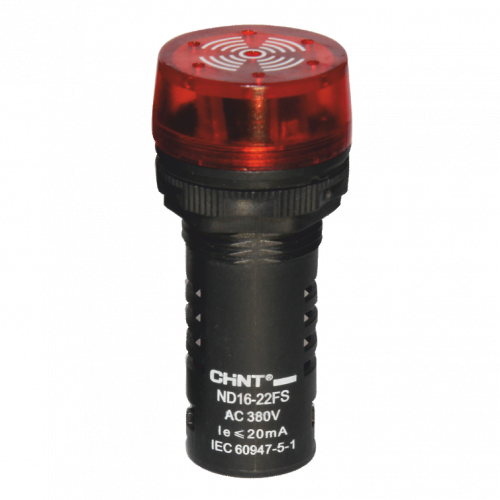 Сигнализатор звуковой ND16-22LC d22мм красн. LED AC/DC 24В 593466 - CHINT